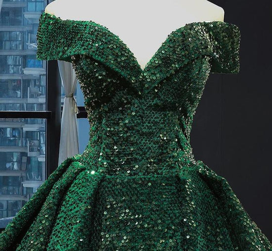 green engagement dress